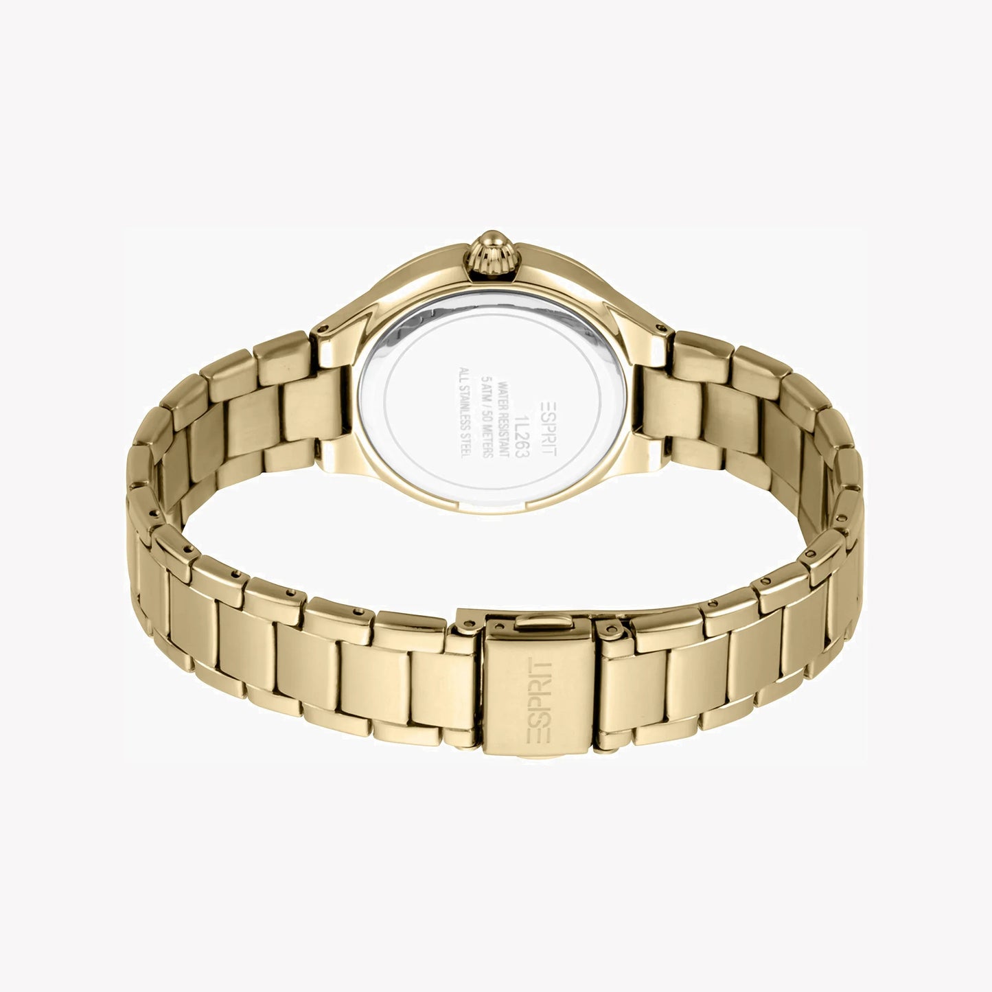 Esprit Women's Gold Stainless Steel Watch, Champagne Dial | Es1l202m0025