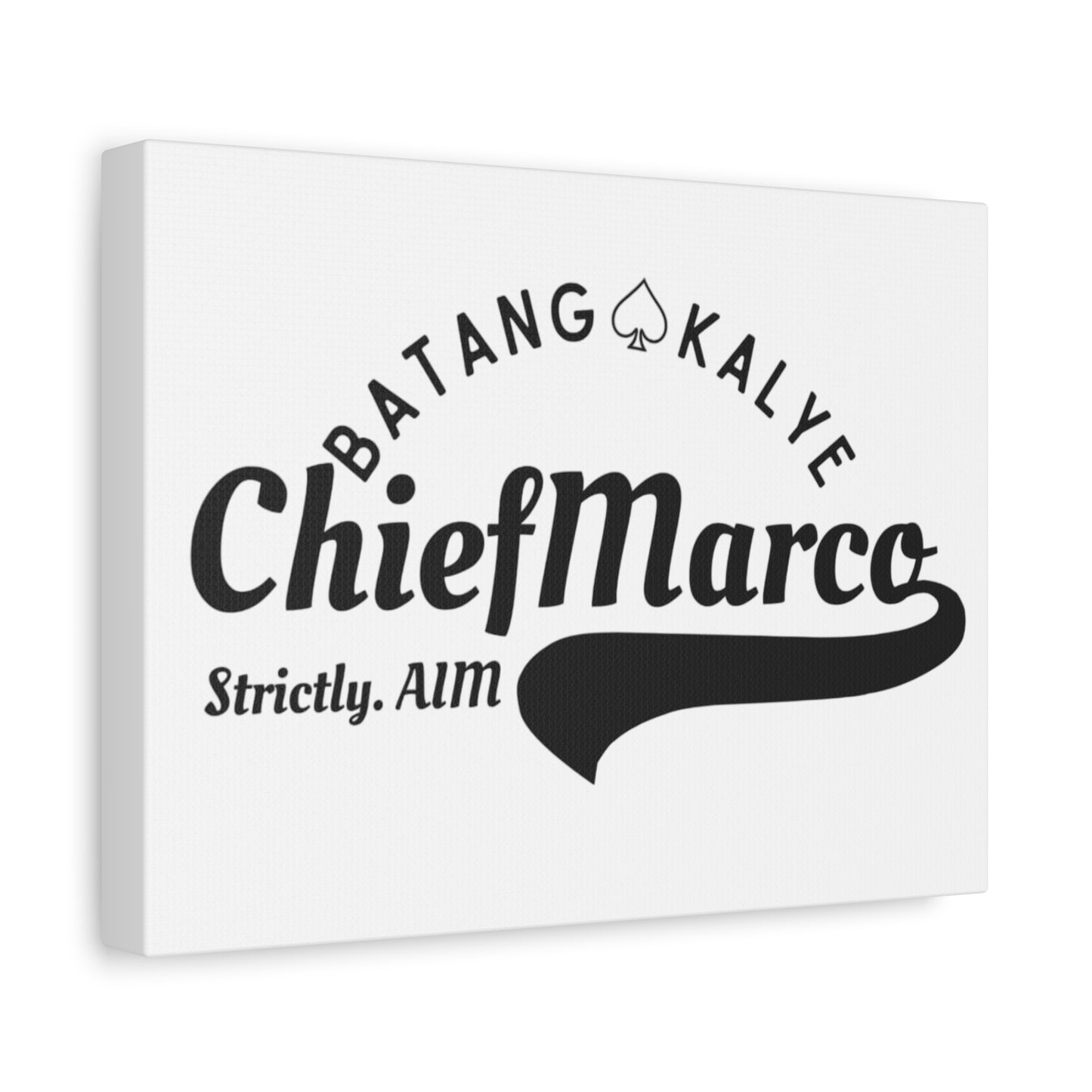 ChiefMarco Matte Canvas Wall Art — "Batang Kalye" Retro Script Design