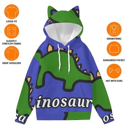 Dino BKB Women’s Hoodie With Decorative Ears