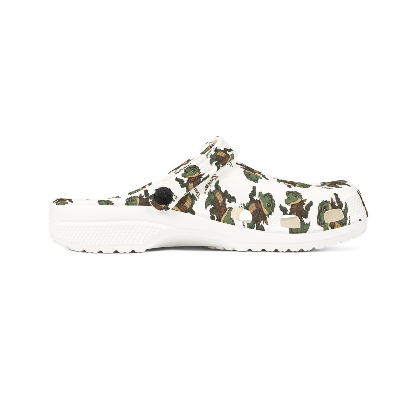 Camo APFO Crocs Pattern Foam Clogs — Printed EVA Garden Shoes
