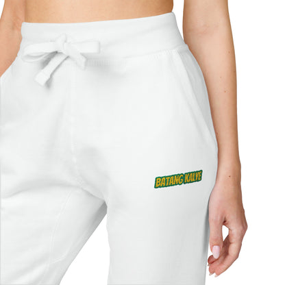 Batang Kalye Cozy Unisex Fleece Sweatpants with Embroidered Design, Casual Lounge Pants, Relaxation, Everyday Wear, Gift for Him/Her, Stylish Comfort