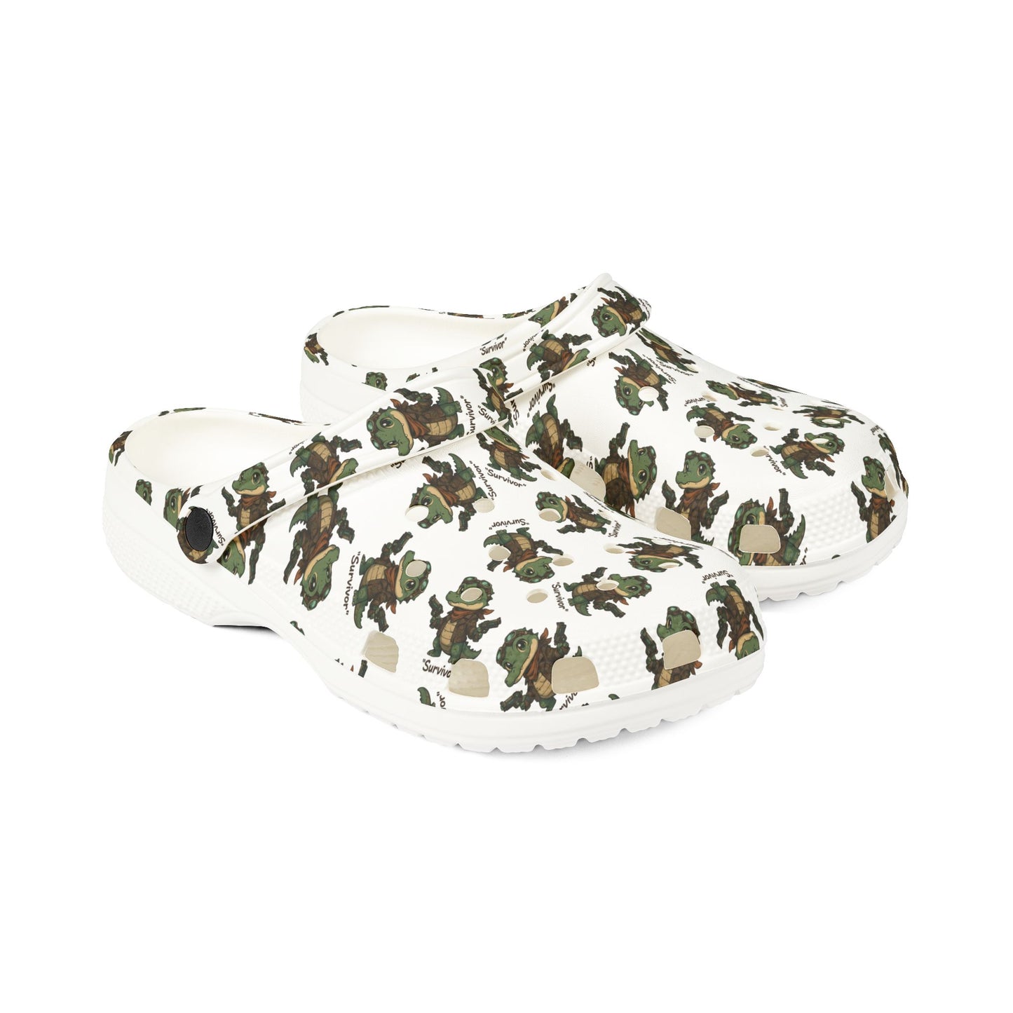 Camo APFO Crocs Pattern Foam Clogs — Printed EVA Garden Shoes