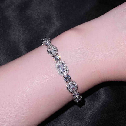 Batang Kalye Women's S925 Sterling Silver-plated Diamond Bracelet