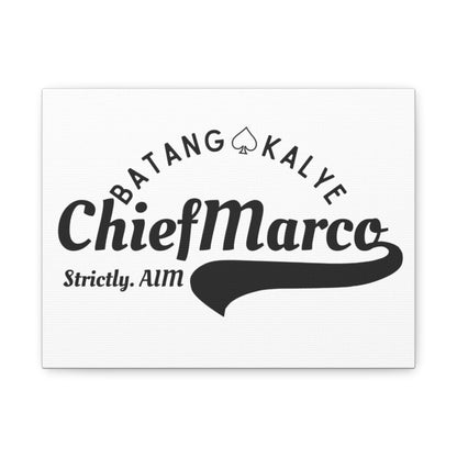 ChiefMarco Matte Canvas Wall Art — "Batang Kalye" Retro Script Design
