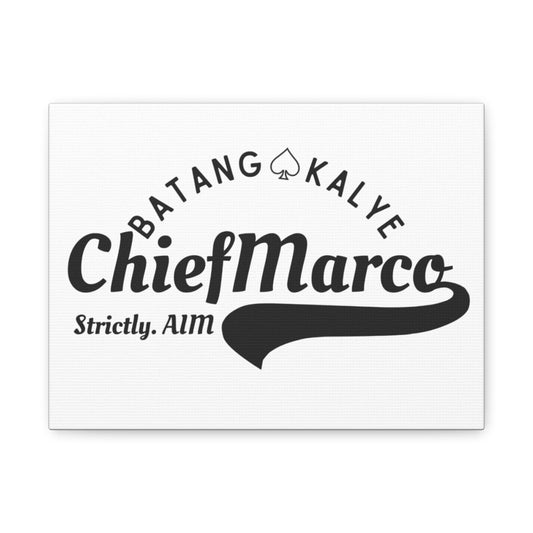 ChiefMarco Matte Canvas Wall Art — "Batang Kalye" Retro Script Design