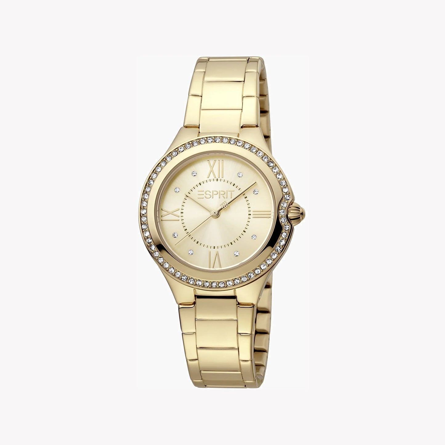Esprit Women's Gold Stainless Steel Watch, Champagne Dial | Es1l202m0025