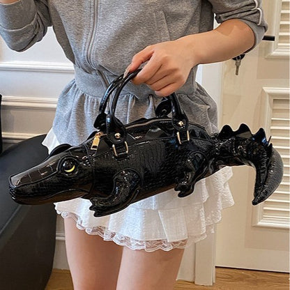 BKB Women's Alligator Shaped Handbag