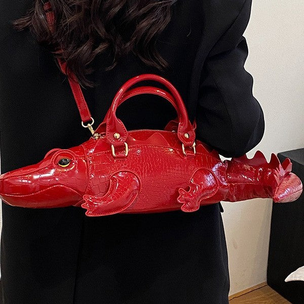 BKB Women's Alligator Shaped Handbag