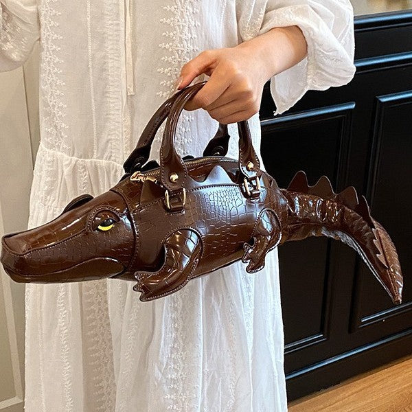 BKB Women's Alligator Shaped Handbag