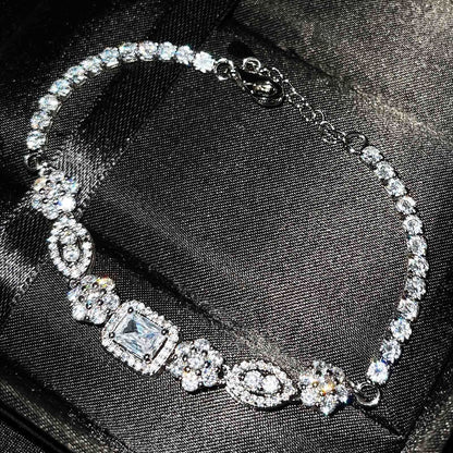 Batang Kalye Women's S925 Sterling Silver-plated Diamond Bracelet