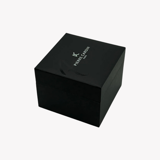 Pierre Cardin Men's Gold Watch, Black Leather Band | Cba.4018