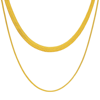 Double Layer Snake Chain Necklace